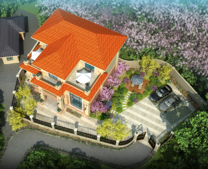 婁底新化張先生私家別墅帶院子大門（婁底庭院花園設(shè)計(jì)案例）