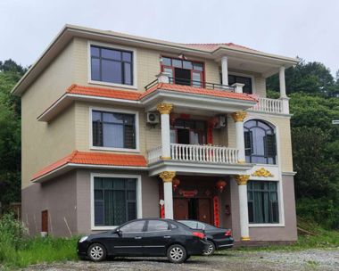 AT1816修改版農村三層別墅施工實景照片圖欣賞