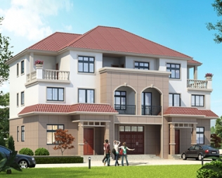 永云新款A(yù)T1826三層聯(lián)排兄弟合建別墅設(shè)計施工圖紙20mX12.5m