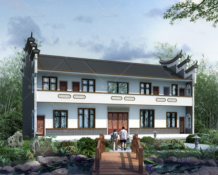 永州二層中式徽派建筑(村級公益活動中心)定制設(shè)計案例