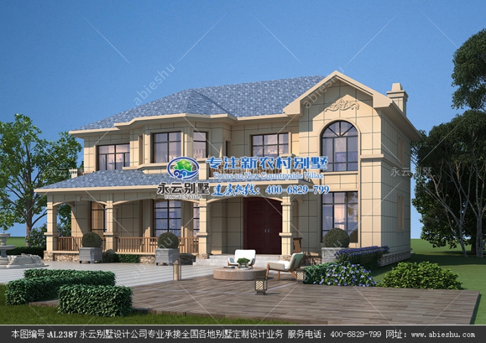 四川資中簡歐風(fēng)格四間二層農(nóng)村自建別墅設(shè)計案例